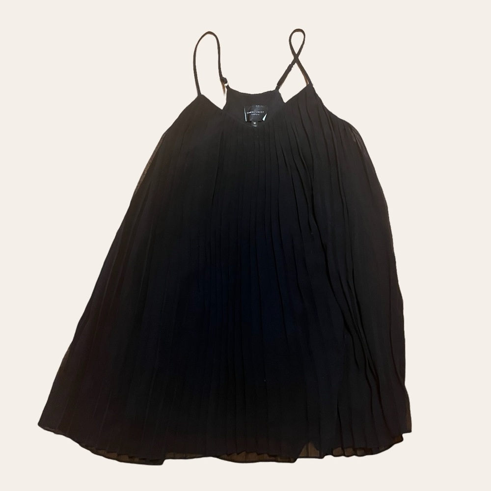Romeo & Juliet Couture Pleated Black Dress